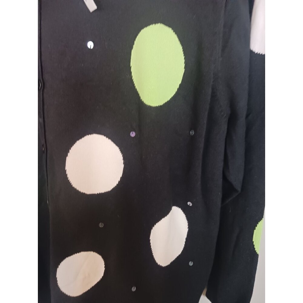 Quacker Factory Polka Dot Sequin 3/4 Length Sleev… - image 6